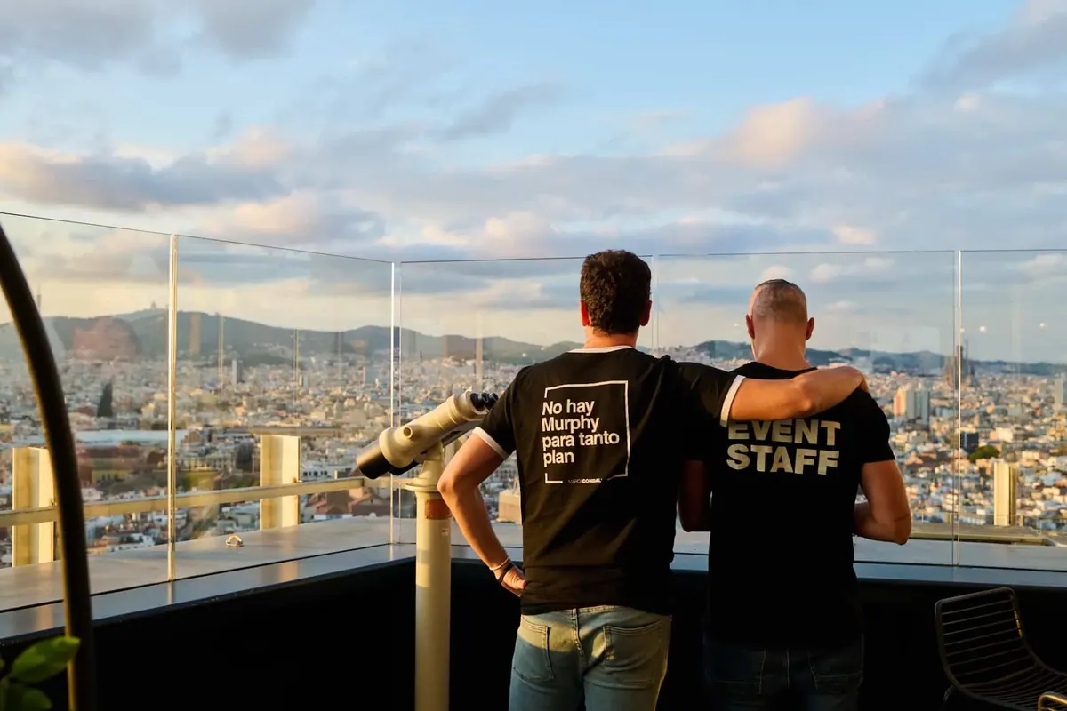 The Be Events Barcelona team working at an event